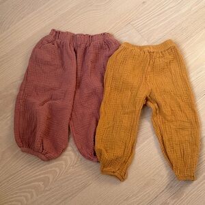 Two pairs of 100% cotton comfy harem pants